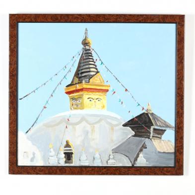 philip-moose-nc-1921-2001-untitled-buddhist-stupa-kathmandu-nepal