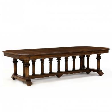 gothic-style-carved-oak-banquet-table