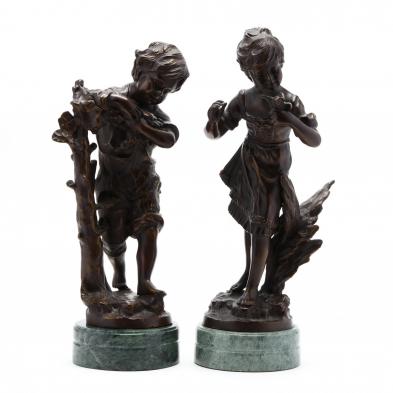 pair-of-bronze-figures