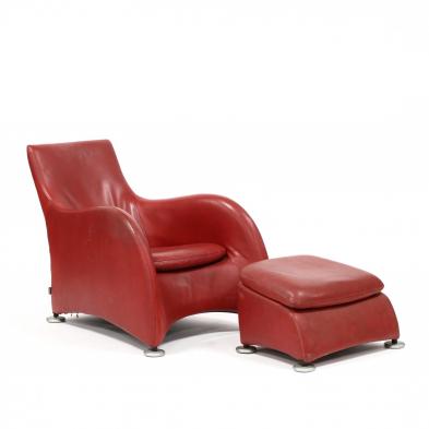 gerard-van-den-berg-for-montis-leather-chair-and-ottoman