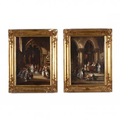 a-pair-of-antique-continental-paintings-of-catholic-ceremonies
