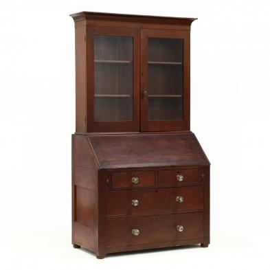 antique-american-cherry-secretary-bookcase