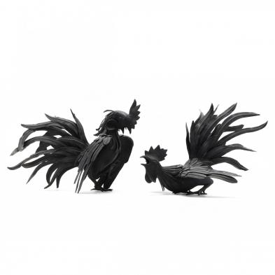 pair-of-vintage-wrought-iron-fighting-cocks