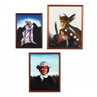 three-paintings-of-american-indians