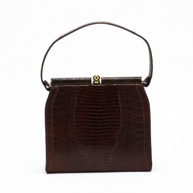vintage-brown-lizard-handbag