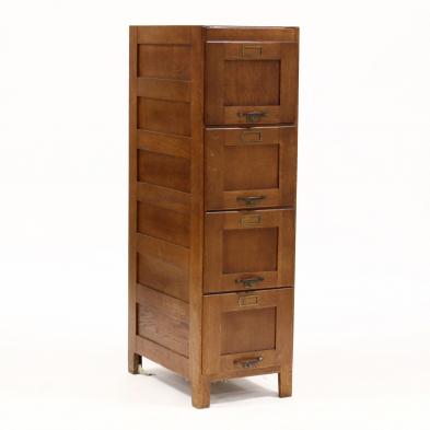 vintage-oak-four-drawer-filing-cabinet
