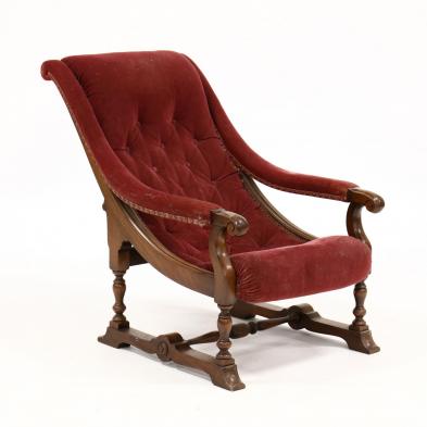 campaign-style-mahogany-library-chair