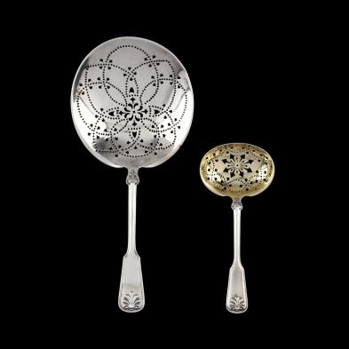 two-tiffany-co-shell-thread-sterling-silver-servers