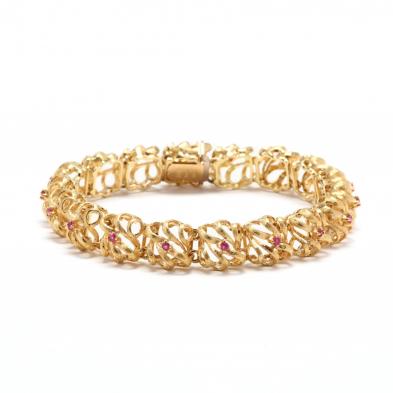 18kt-gold-and-ruby-bracelet-unoaerre