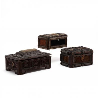 three-tramp-art-keepsake-boxes