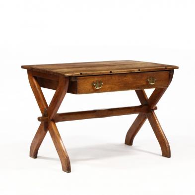new-england-sawbuck-one-drawer-table