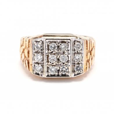 gent-s-14kt-bi-color-gold-and-diamond-ring