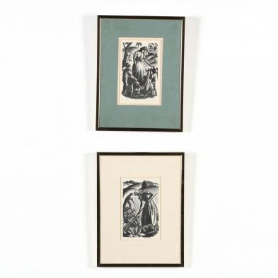 clare-leighton-american-1899-1989-two-wood-engravings