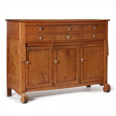 north-carolina-late-classical-tiger-maple-sideboard