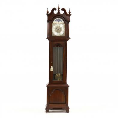 ethan-allen-chippendale-style-cherry-tall-case-clock