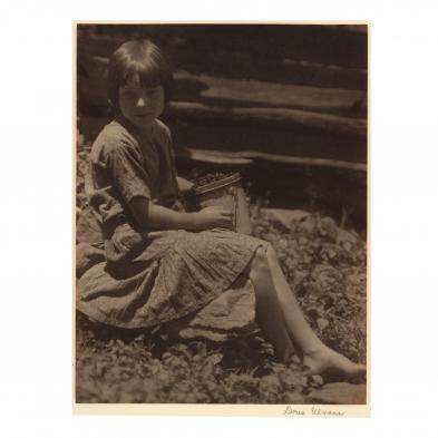 doris-ulmann-american-1882-1934-young-girl-sitting-with-bucket-of-berries-kentucky