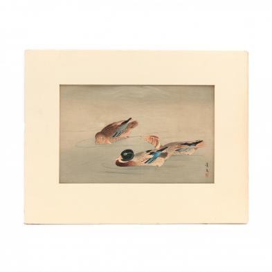a-japanese-woodblock-print-by-of-ducks-after-a-painting-by-matsumura-keibun