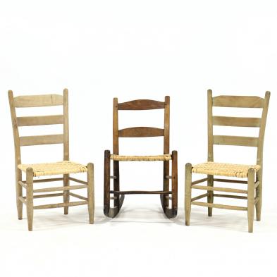 three-southern-ladder-back-chairs