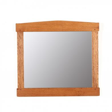 contemporary-mission-oak-mirror