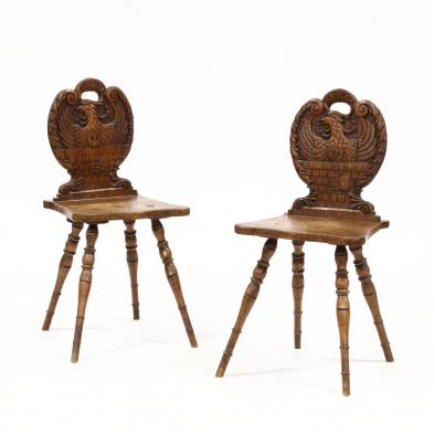 pair-of-carved-german-hall-chairs