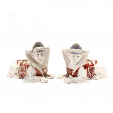 pair-of-large-decorative-ceramic-sphinxes