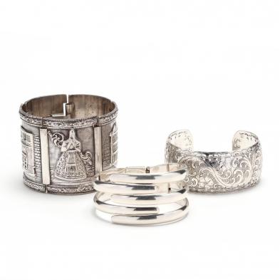 three-silver-bracelets