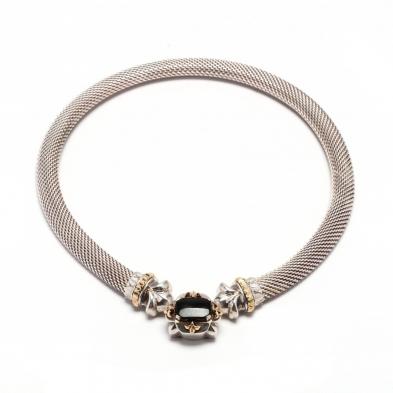 sterling-silver-and-onyx-choker-baskin-bros