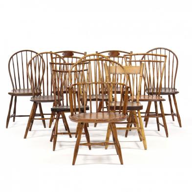 ten-assorted-antique-windsor-chairs