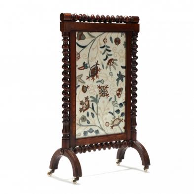 antique-continental-crewelwork-fire-screen