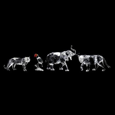 four-swarovski-african-animals