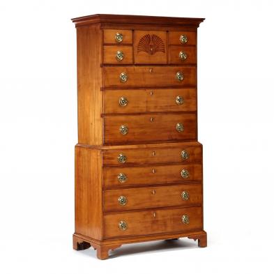 new-england-chippendale-maple-carved-chest-on-chest