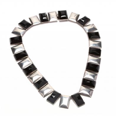 vintage-silver-and-obsidian-necklace-fred-davis