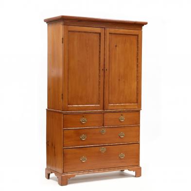 georgian-style-antique-pine-linen-press