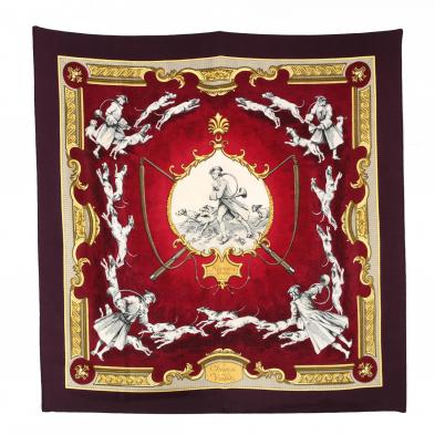 A Silk Scarf, Chiens et Valets, Hermes (Lot 290 - June Gallery ...