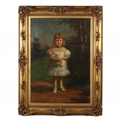 francis-sullivan-ny-1861-1925-life-size-portrait-of-a-young-girl-with-doll