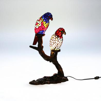 parrot-form-stained-glass-table-lamp