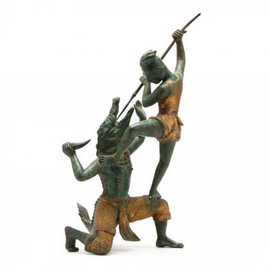 aztec-style-bronze-sculpture