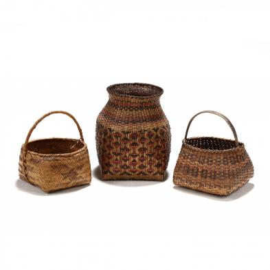three-vintage-cherokee-baskets
