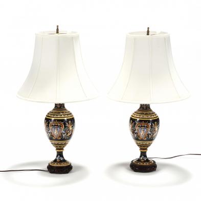 pair-of-italian-faience-glazed-table-lamps