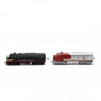 marklin-santa-fe-ho-f-diesel-locomotive-and-marklin-southern-pacific-engine