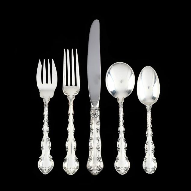 gorham-strasbourg-sterling-silver-flatware-service