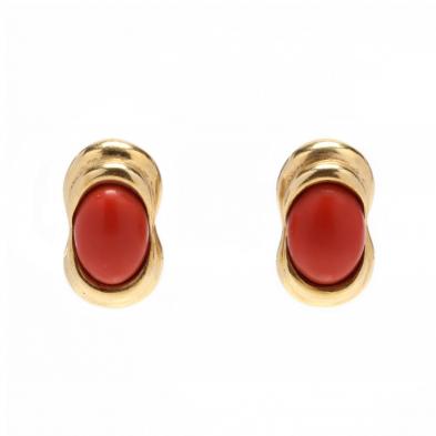 18kt-gold-and-coral-earrings-ronald-stone