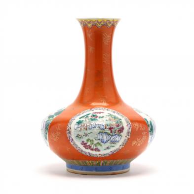 a-chinese-famille-rose-coral-red-ground-vase