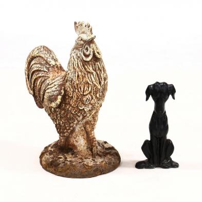 vintage-cast-iron-rooster-and-hound