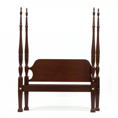 council-craftsman-queen-size-carved-mahogany-tall-post-bed