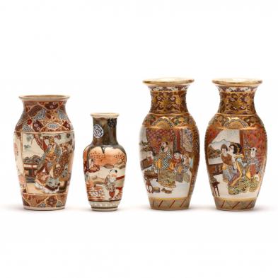 four-japanese-satsuma-vases