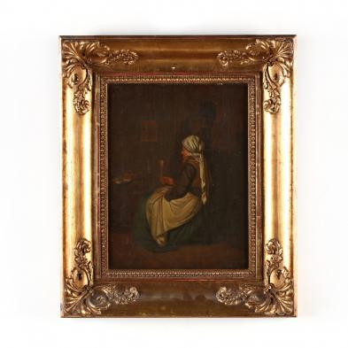 an-antique-continental-school-genre-scene-painting-circa-1800