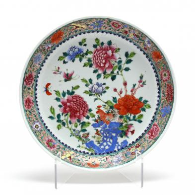 a-chinese-export-porcelain-charger-with-rooster-and-peonies