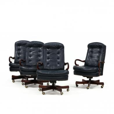 set-of-four-queen-anne-style-leather-office-chairs