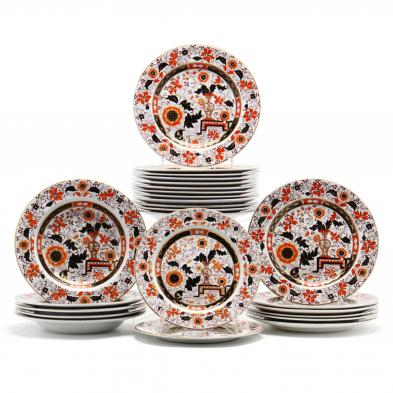 a-group-of-antique-ashworth-ironstone-imari